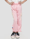 Little M Girls Bottom Stopper Cargo Pocket Long Pants