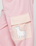 Little M Girls Bottom Stopper Cargo Pocket Long Pants