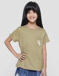 Little M Rabbit Pocket Kaos Anak Perempuan