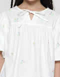 Little M Blouse Ballon Sleeves Bordir Bunga Anak Perempuan