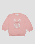 Little M Sweatshirt Lengan Puff Aplikasi Tile Bunny