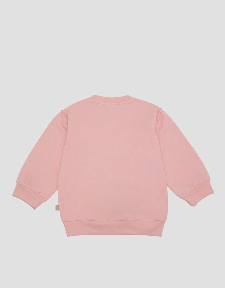 Little M Sweatshirt Lengan Puff Aplikasi Tile Bunny