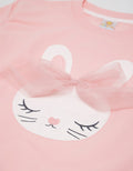 Little M Sweatshirt Lengan Puff Aplikasi Tile Bunny