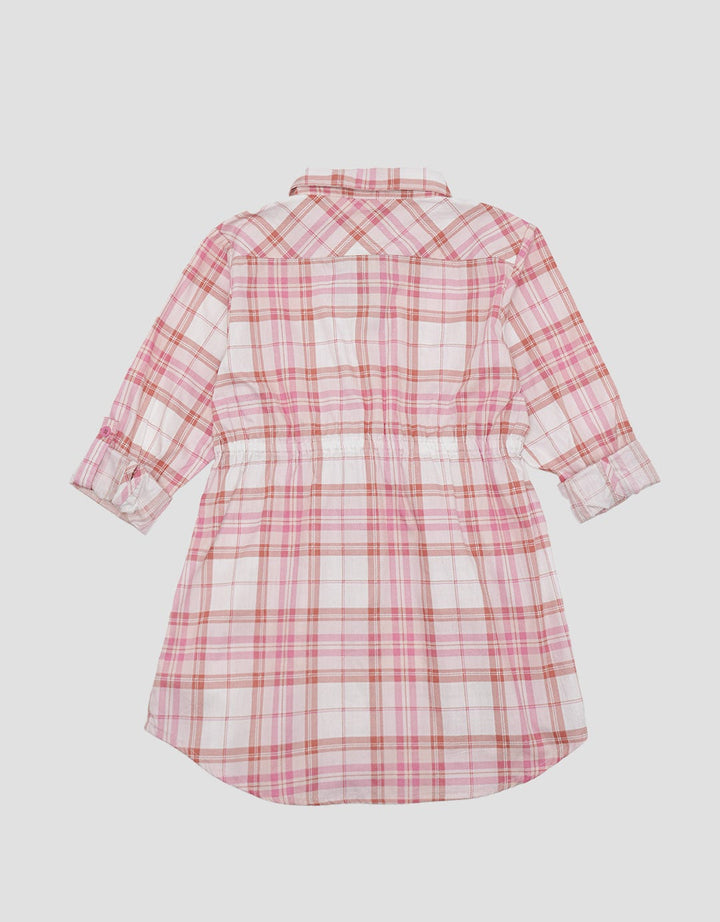 Little M Lengan Roll Up Midi Dress Anak Perempuan