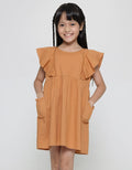 Little M Ripple Sleeve Midi Dress Anak Perempuan