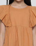 Little M Ripple Sleeve Midi Dress Anak Perempuan