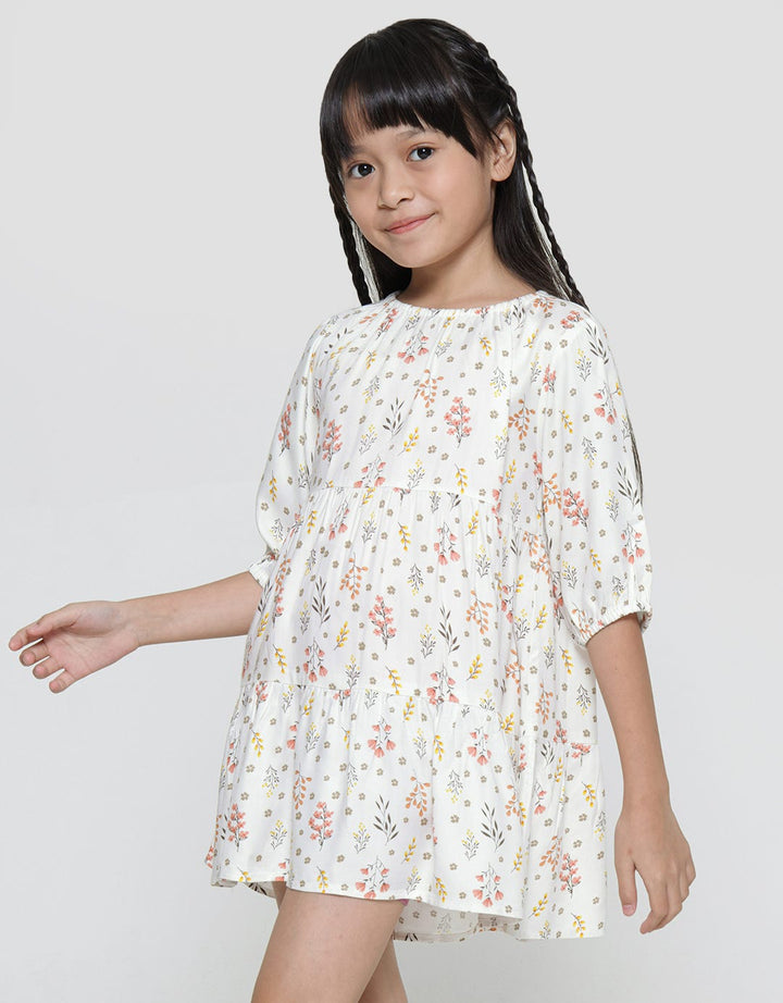 Little M Long Sleeve Midi Dress Rayon Floral Print