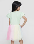 Little M Unicorn Face Midi Dress Anak Perempuan