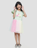 Little M Unicorn Face Midi Dress Anak Perempuan