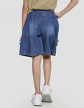 Little M Kantong Bordir Unicorn Mini Skirt Skort Anak Perempuan