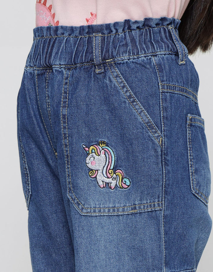 Little M Paperbag Waist Girls Cargo Pants