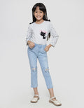 Little M Unicorn Knee Girls Jegging Pants