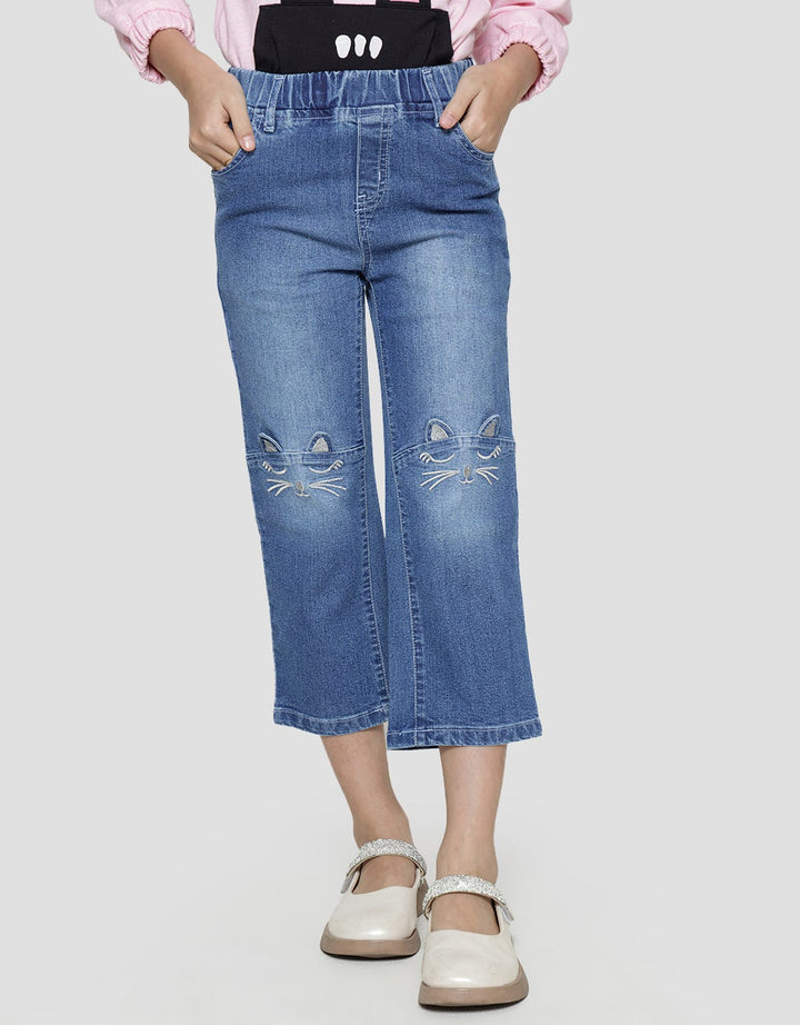 Little M Cat Knee Girls Jegging Pants