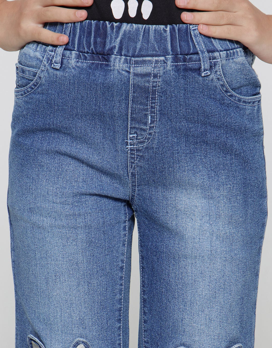 Little M Cat Knee Girls Jegging Pants