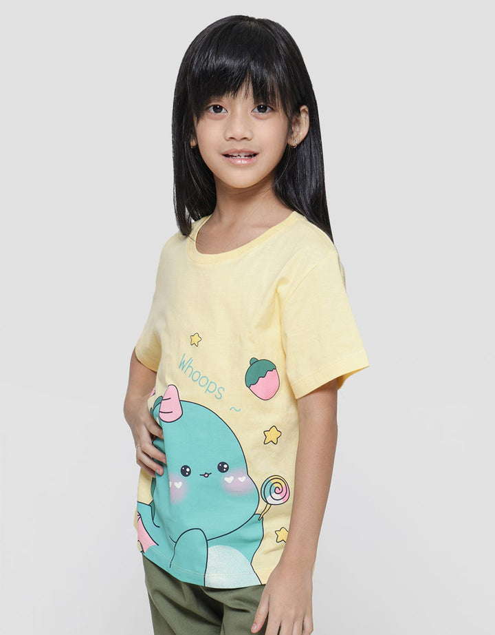 Little M Dragon Whoops Kaos Anak Perempuan