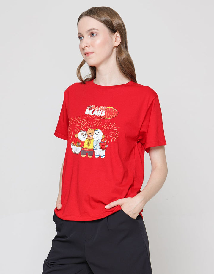 Nevada We Bare Bears Kaos Print Wanita