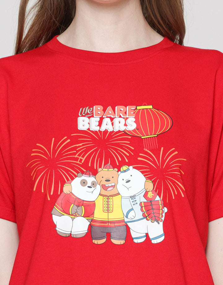 Nevada We Bare Bears Kaos Print Wanita