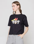 Nevada Powerpuff Girls Kaos Lengan Pendek Boxy Wanita Print