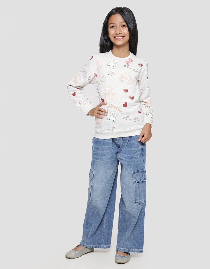 Aero Bunny Bonjour Girls Sweater