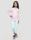 Aero Full Print Kotak Wohoo Jaket Anak Perempuan