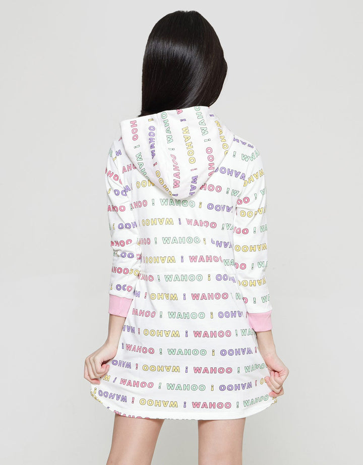 Aero Full Print Wohoo Stopper Midi Dress Hoody Anak Perempuan