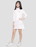 Aero Full Print Bunny Krah Stopper Bawah Midi Dress Anak Perempuan