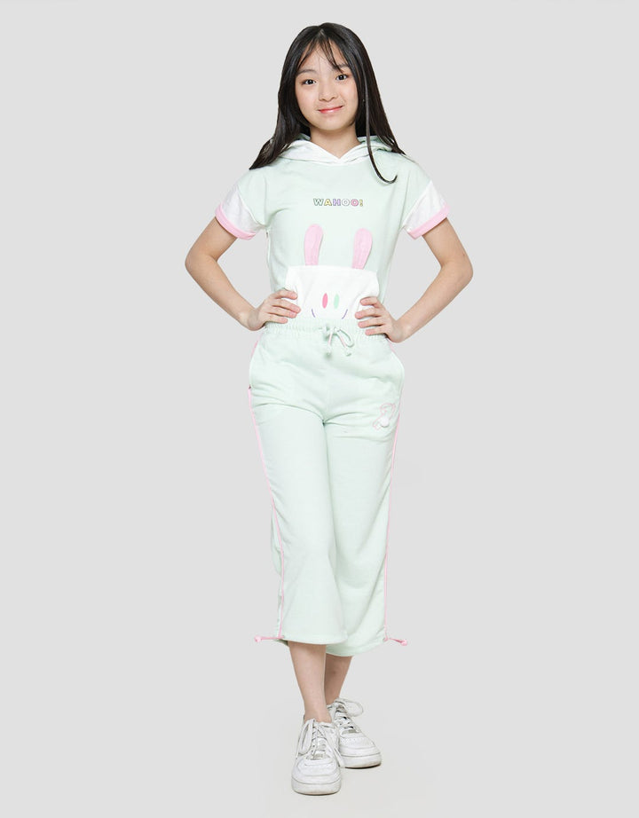 Aero Wide Leg Piping Stopper Bottom Pants Girls