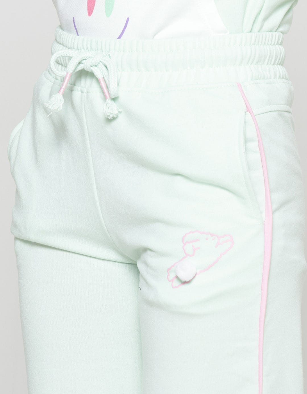 Aero Wide Leg Piping Stopper Bottom Pants Girls