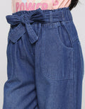 Aero Denim Ribbon Girls Jogger Pants