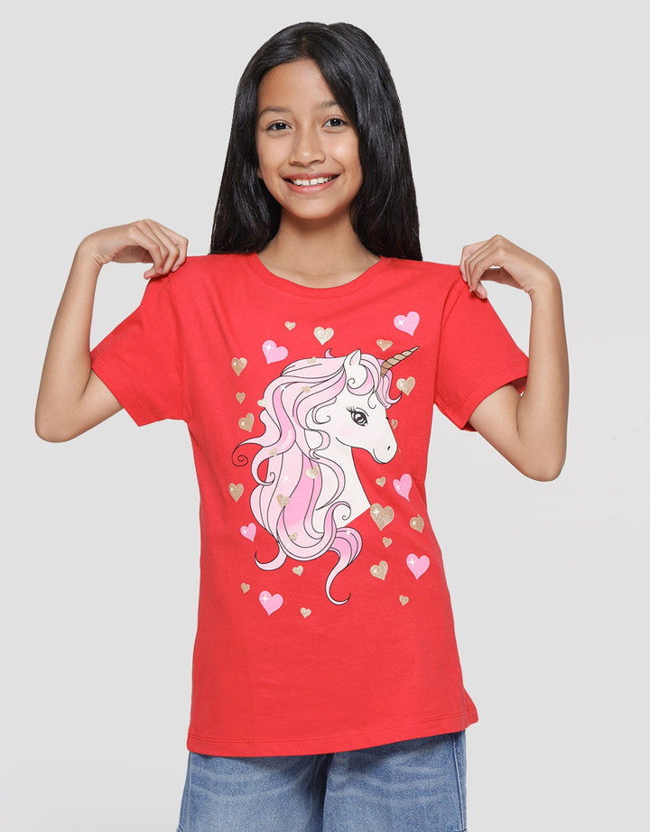 Aero Valsday Unicorn Love 2 Kaos Anak Perempuan