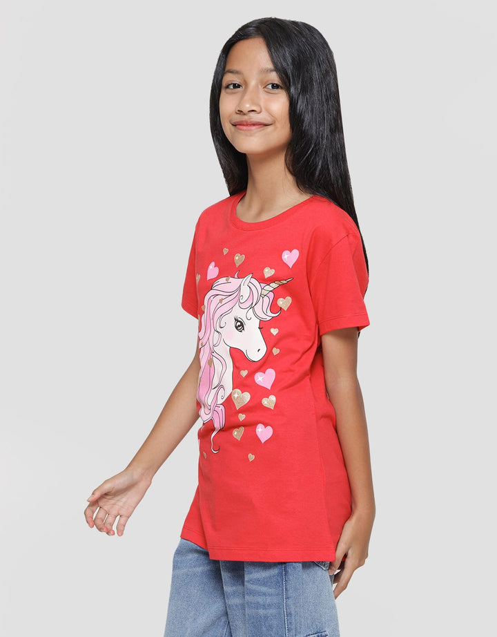 Aero Valsday Unicorn Love 2 Kaos Anak Perempuan