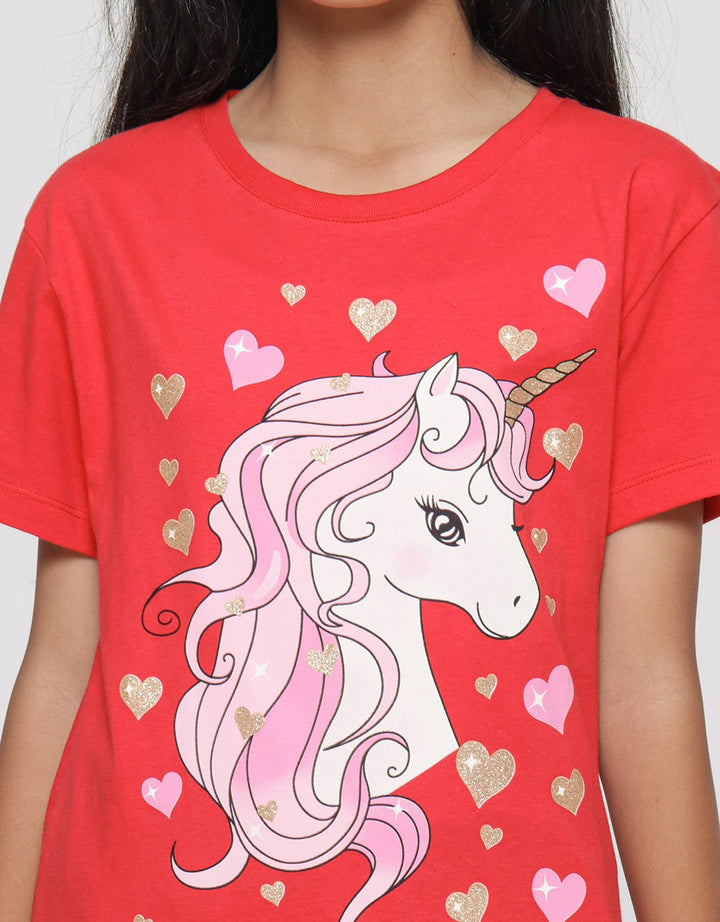 Aero Valsday Unicorn Love 2 Kaos Anak Perempuan