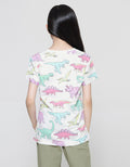 Aero Dino Multi Print Kaos Anak Perempuan