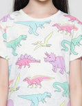 Aero Dino Multi Print Kaos Anak Perempuan