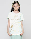 Aero Dino Flower Print Girls T-Shirt