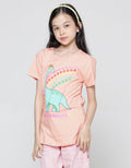 Aero Dino Lucky Print Girls T-Shirt
