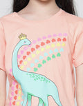 Aero Dino Lucky Print Girls T-Shirt