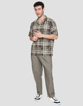 Walrus Plaid Print Motif Studio Shirt
