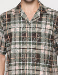 Walrus Plaid Print Motif Studio Shirt