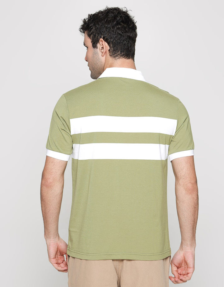Walrus Block Stripe Polo Shirt Pria