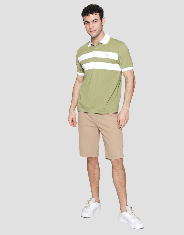 Walrus Block Stripe Polo Shirt Pria