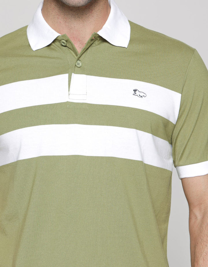 Walrus Block Stripe Polo Shirt Pria