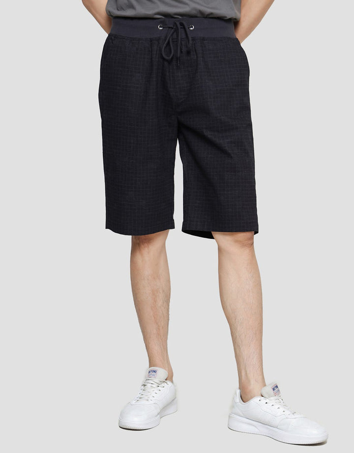 Nevada Celana Pendek Rib Bottom Pria Print Check