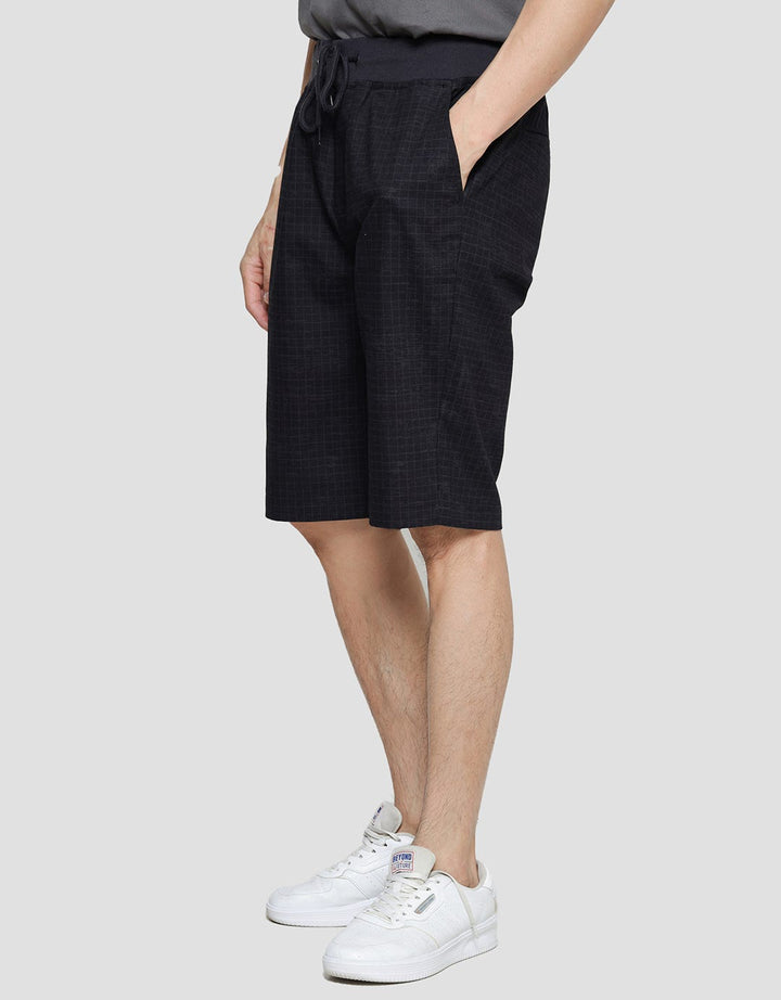 Nevada Celana Pendek Rib Bottom Pria Print Check