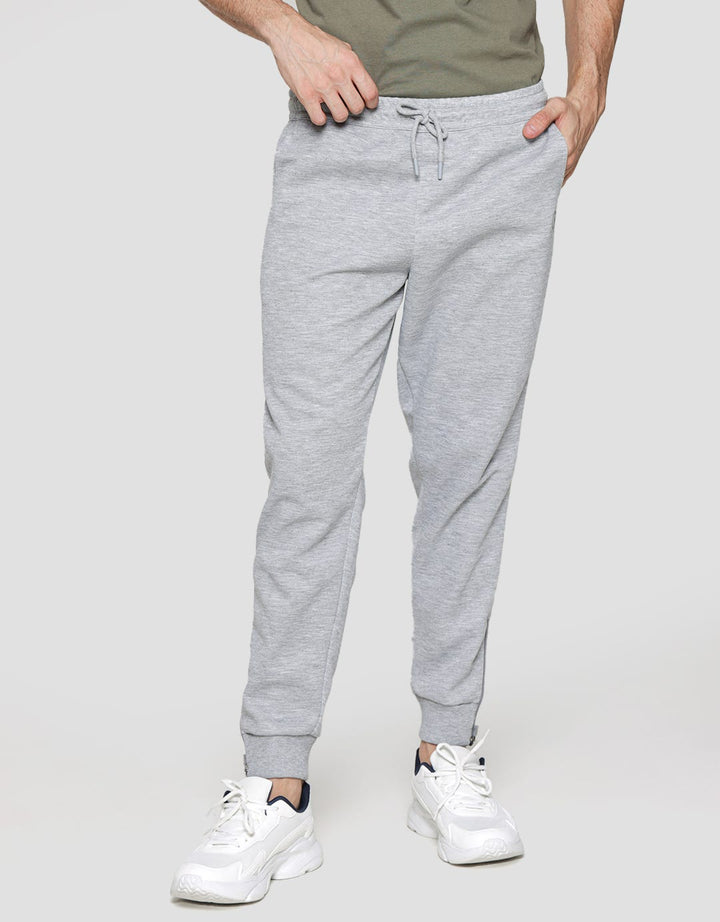Nevada Zipper Print Celana Panjang Knit Pria