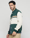 American Jeans Color Blocking Fleece Jaket Varsity Pria