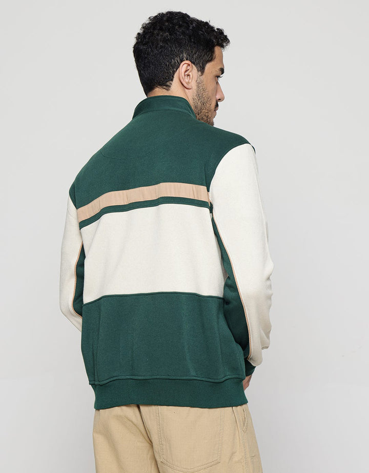 American Jeans Color Blocking Fleece Jaket Varsity Pria