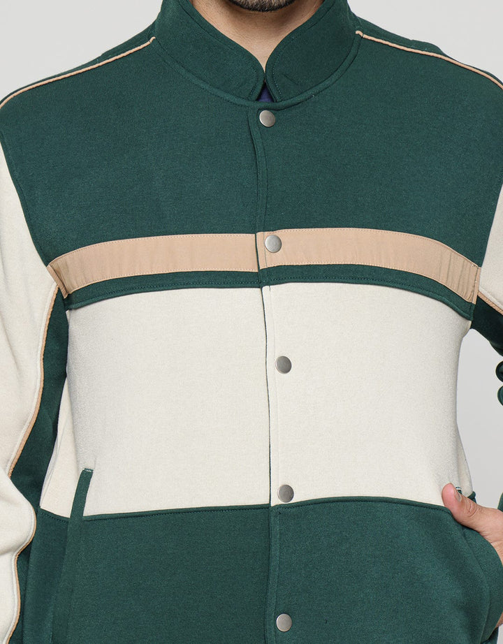 American Jeans Color Blocking Fleece Jaket Varsity Pria