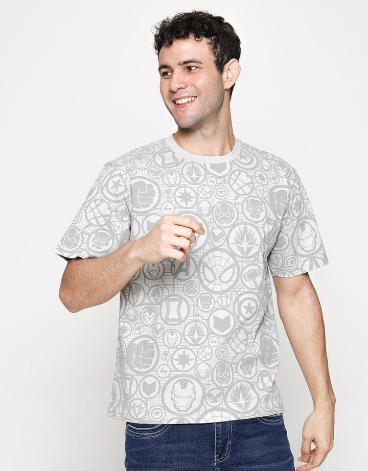 Marvel Short Sleeve T-Shirt All Avengers Icon In Bubble