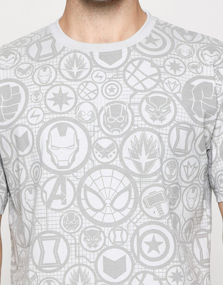Marvel Short Sleeve T-Shirt All Avengers Icon In Bubble